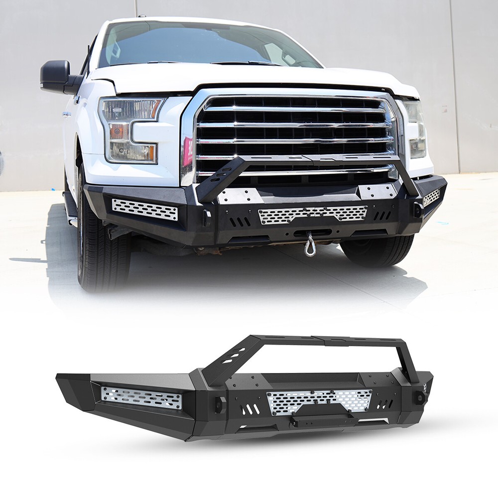 2015-2017 Ford F150 Full-Width Offroad Steel Bumper with Winch Plate-image