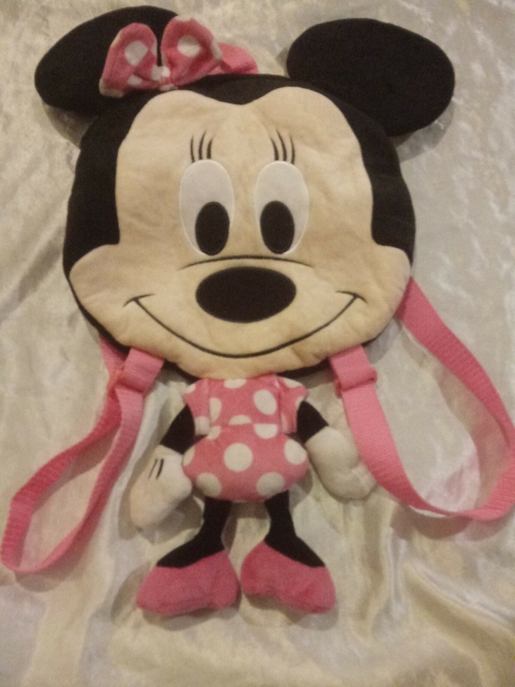 2016 Disney Minnie Mouse Plush Travel Backpack for Kids