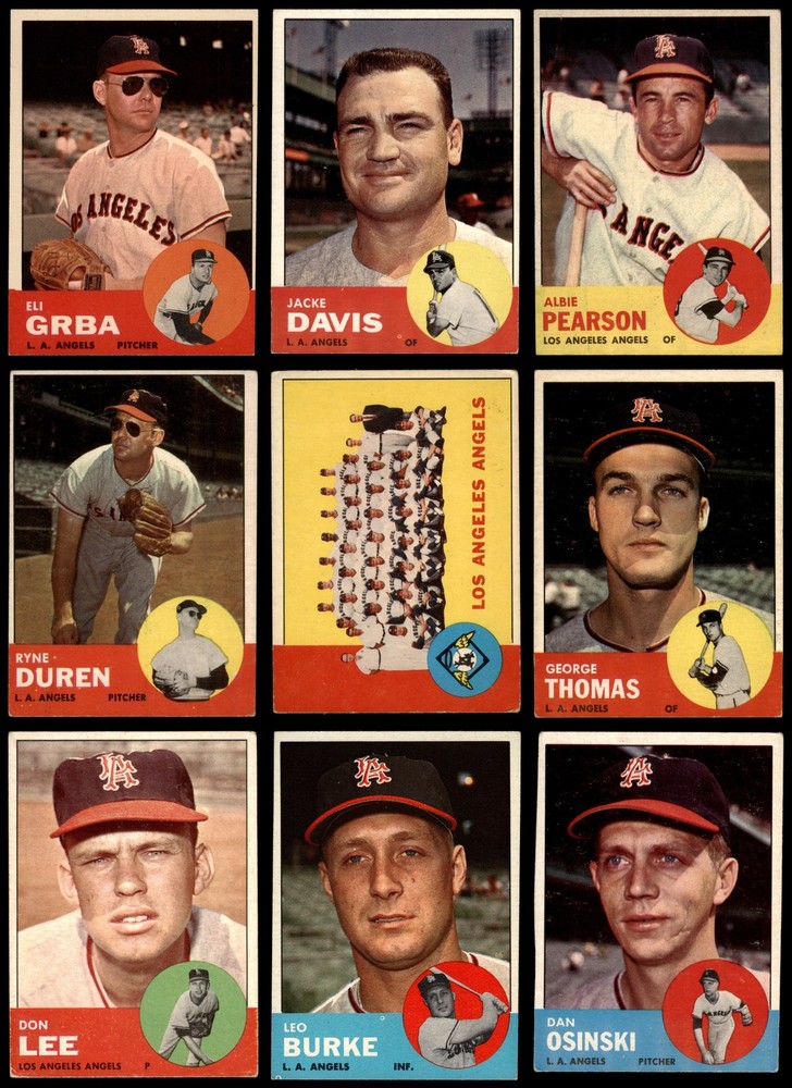 1963 Topps LA Angels Team Set 4.5 VG-EX+ Condition 6883801