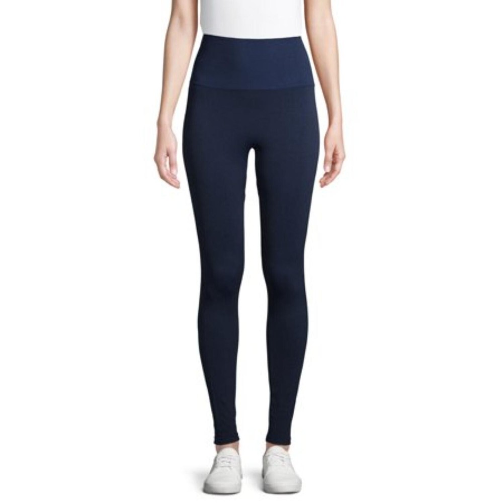 Warner Women Seamless Denim Leggings Heather Stretch Yoga Gym NWT