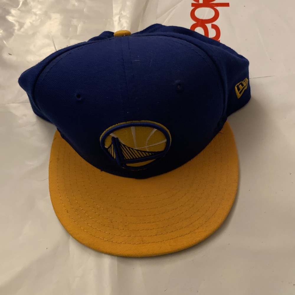 Golden State Warriors Hat Cap Mens Snapback New Era Blue Yellow Logo NBA