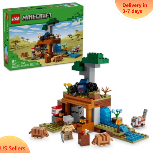 LEGO Minecraft Armadillo Mine Expedition Building Set 21269 with Toy Figures
