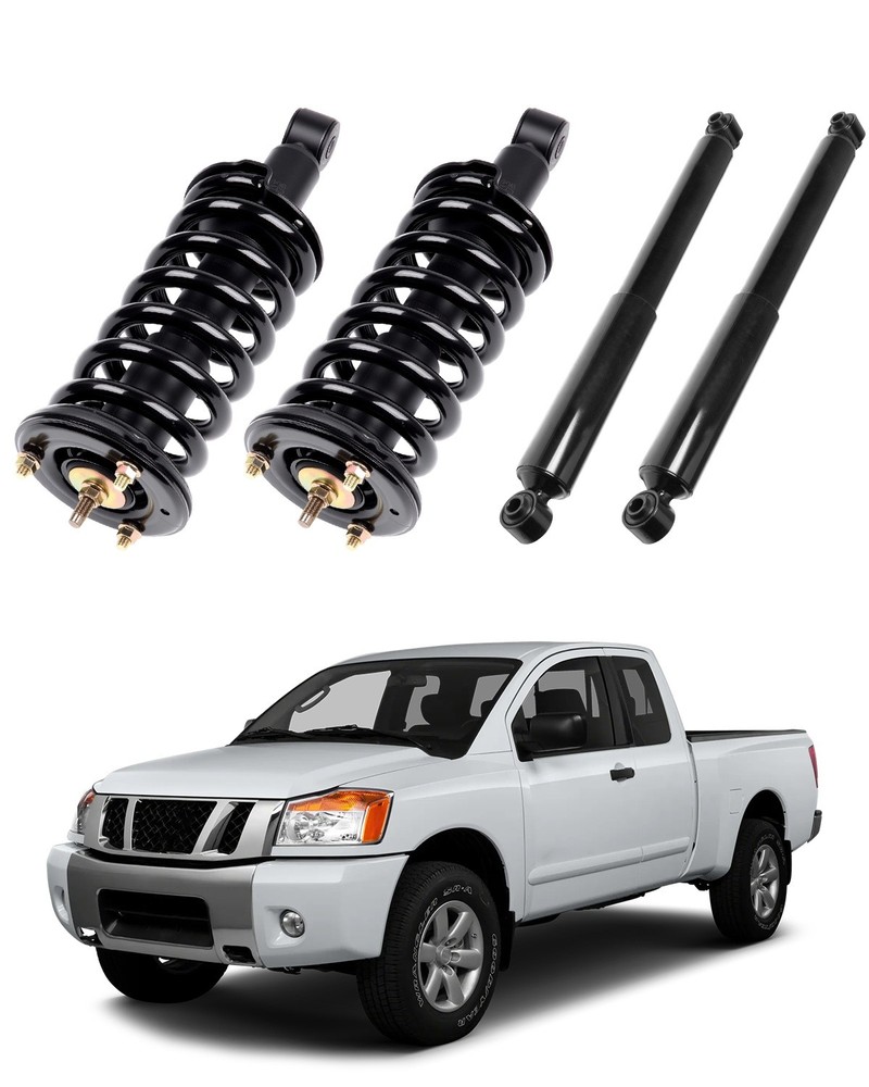 Front Complete Struts w/ Springs & Rear Shock Absorbers For 2004-15 Nissan Titan