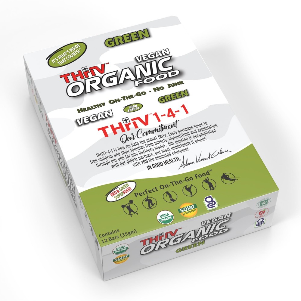 Organic Food Bar - Green (Pack of 12, 1.23 oz)…