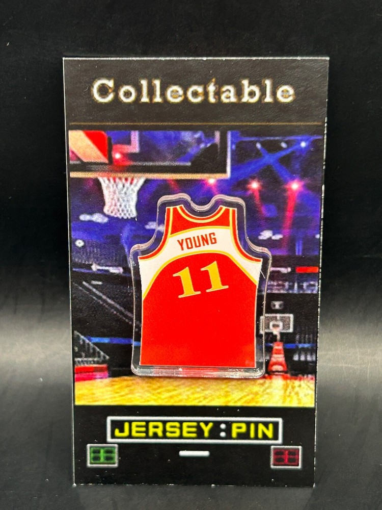Trae Young Atlanta Hawks Jersey Lapel Pin - Classic ATL Collectible NBA Fan Gear