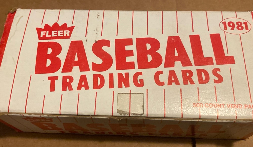 1981 Fleer Baseball Trading Cards 500 Count Vend. Pack Box, Rare!