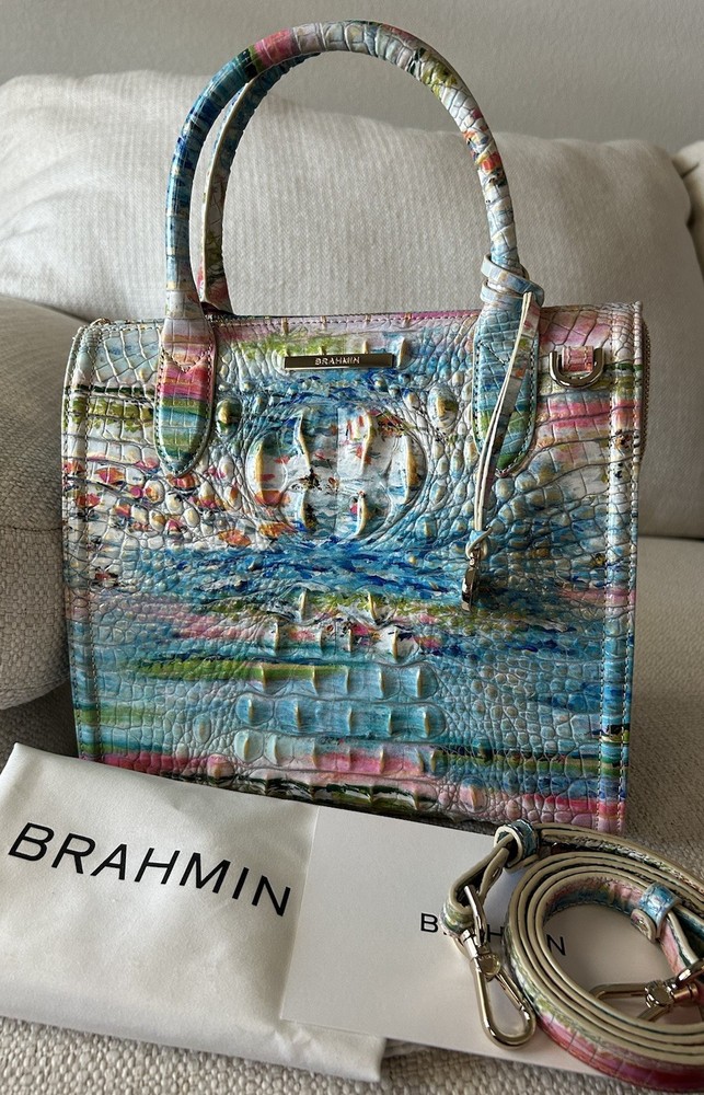 Brahmin Small Caroline Satchel in Staycation NWT ~ Gorgeous Eye ~ Impressionist!
