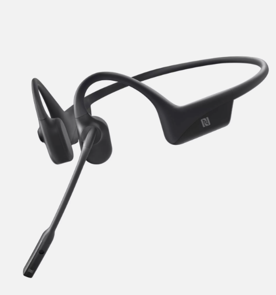 Aftershokz OpenComm Wireless Bluetooth Headset Black ASC100 for Clear Calls