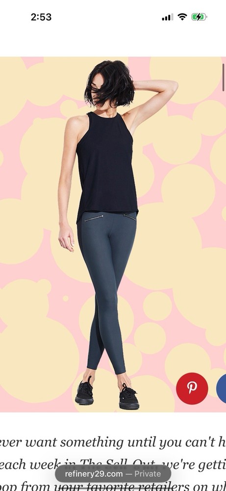 Aday Throw It Higher Black High-Waist Zip Pocket Leggings, Size M