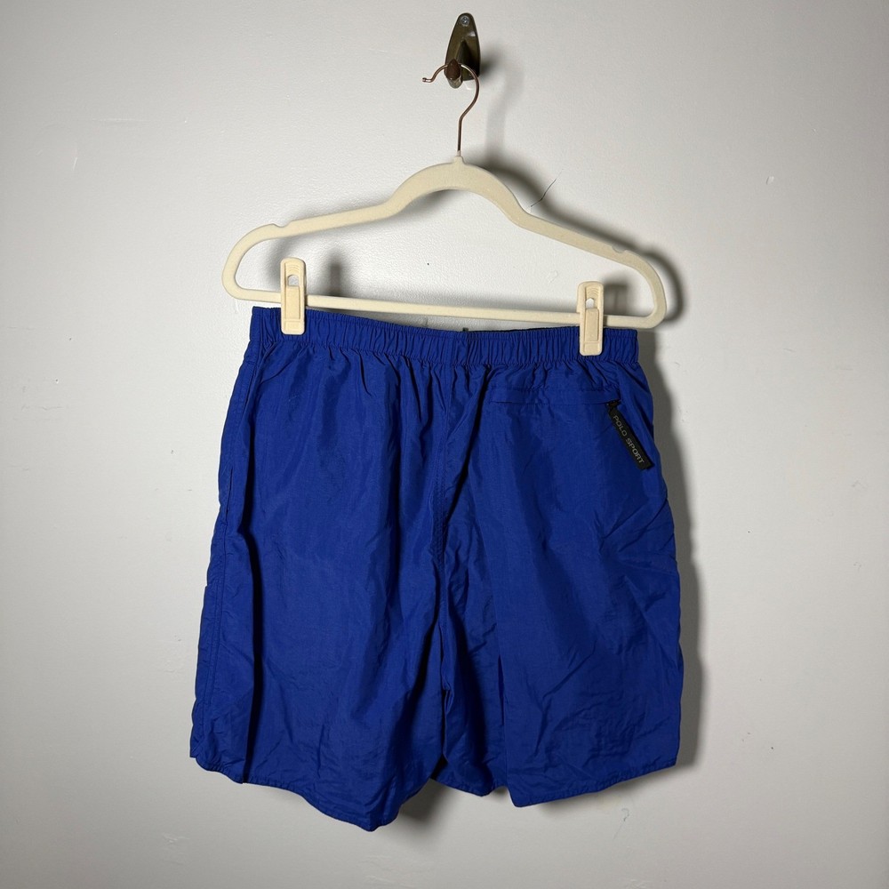Vintage Polo Sport Ralph Lauren Swim Trunks Blue Y2K Mens Large Nylon Shorts