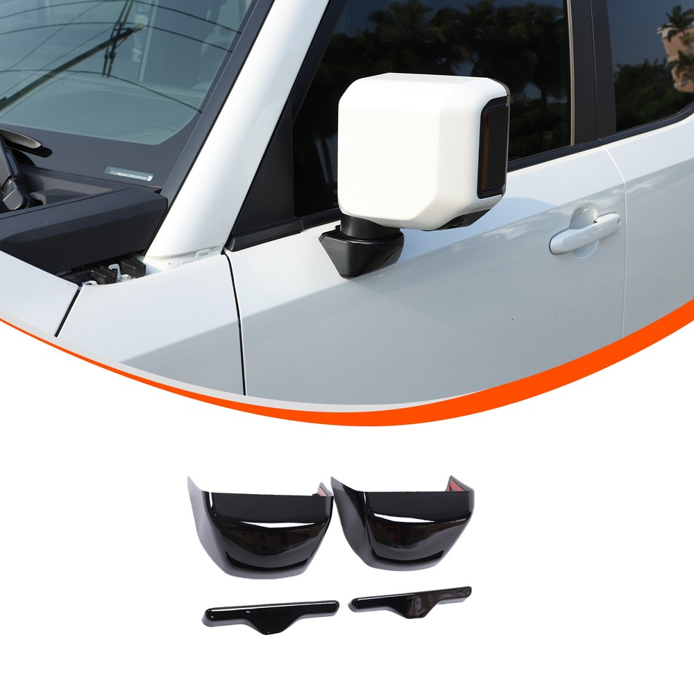 Gloss Black Rearview Mirror Lower Base Cover Trim For Toyota Prado LC250 2024 25