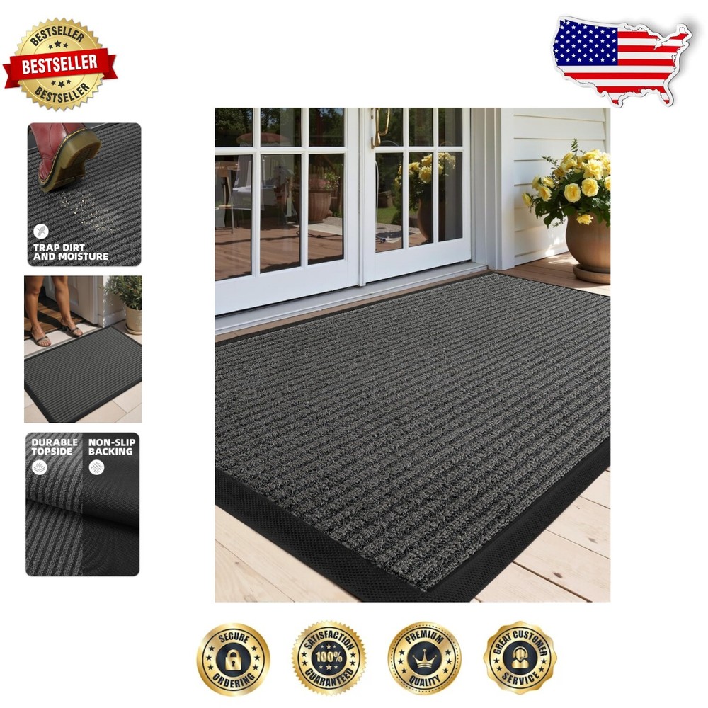 Elegant Waterproof Heavy Duty Outdoor Doormat - Non-Slip Entrance Mat 24