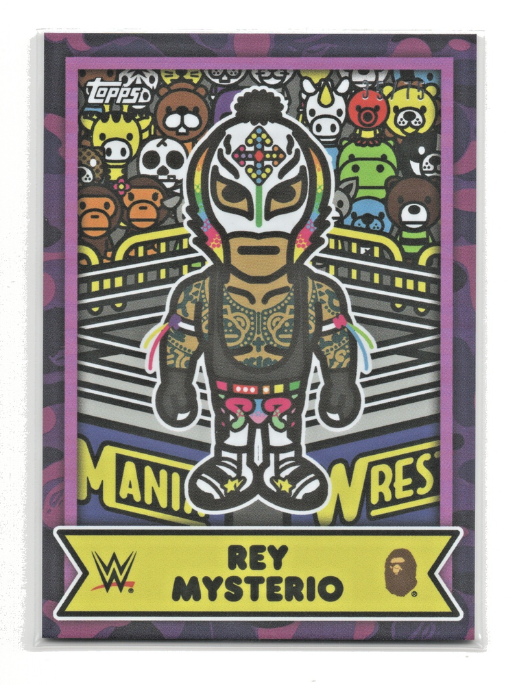Topps x Bape x WWE Rey Mysterio /75 Baby Milo Purple Camo Variation SSP