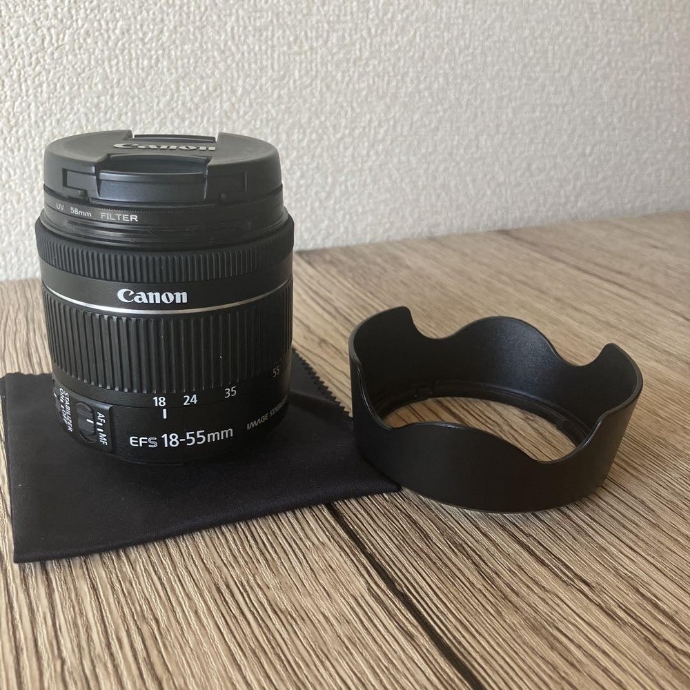 Canon EF-S 18-55mm F3.5-5.6 IS STM Lens with Filter & Hood Pre-Owned
