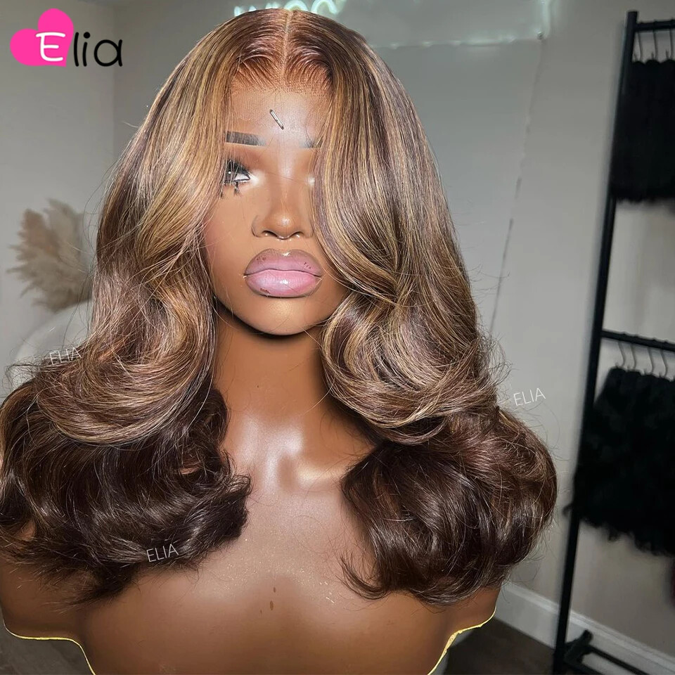 Blonde Highlights Lace Front Wig with Pre-Plucked 5x7 Closure - Peruvian Human Hair