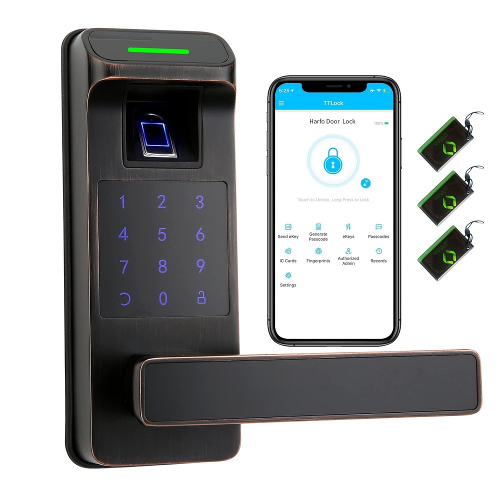 Smart Keyless Entry Door Lock with 5-in-1 Touchscreen Keypad & Heavy Duty Design