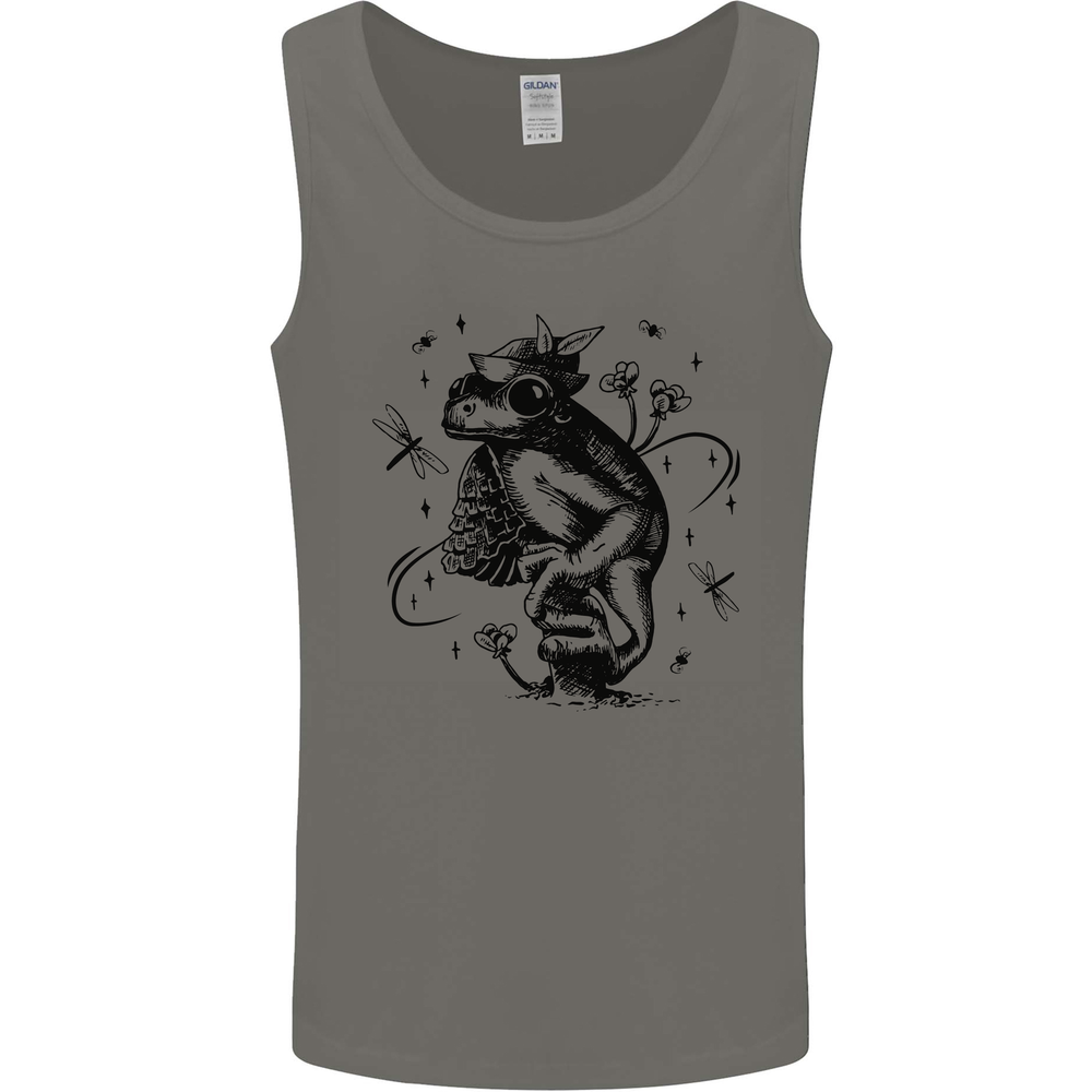 A Frog on a Mushroom Mens Vest Tank Top