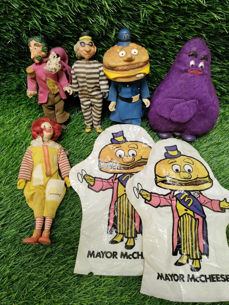 Vintage 1976 Remco Mcdonalds Toggle Head Figures ~ Lot of (5) Mcdonaldland