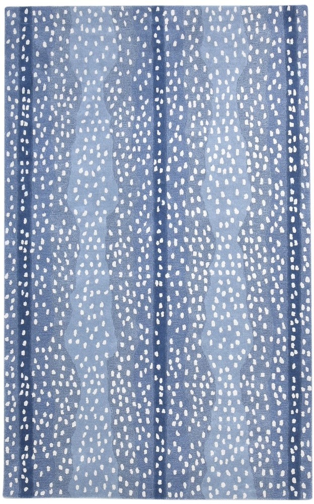 Antelope Blue Rug Hand Tufted Rug Handmade Area Rug 100% Wool Rugs for Bedside,