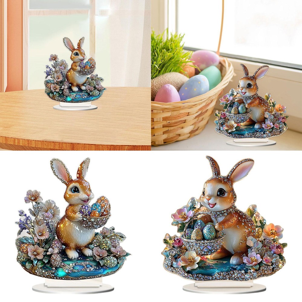 Acrylic Easter Bunny Decor Easter Decor Attractive Ideal Gift Unique Easy