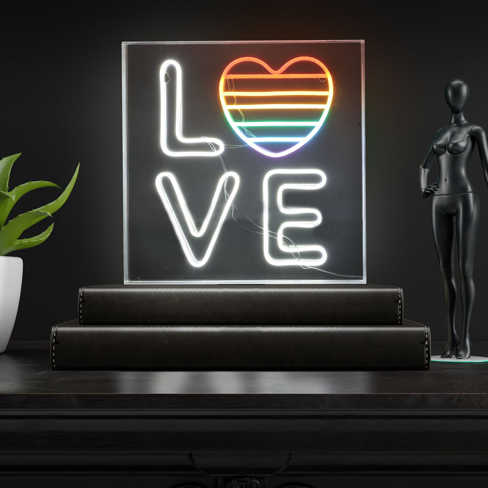 Jonathan Y 15-inch LED Rainbow Accent Light in White