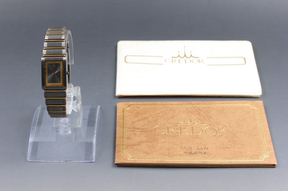 [NEAR MINT] Seiko Credor 2F70-5140 18KT Titanium Quartz Women's Watch From Japan