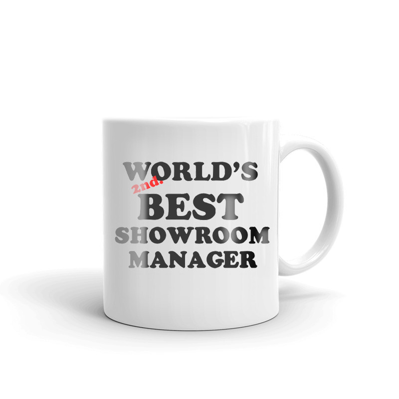 World's 2nd Best Showroom Manager Coffee Tea Ceramic Mug Office Work Cup Gift