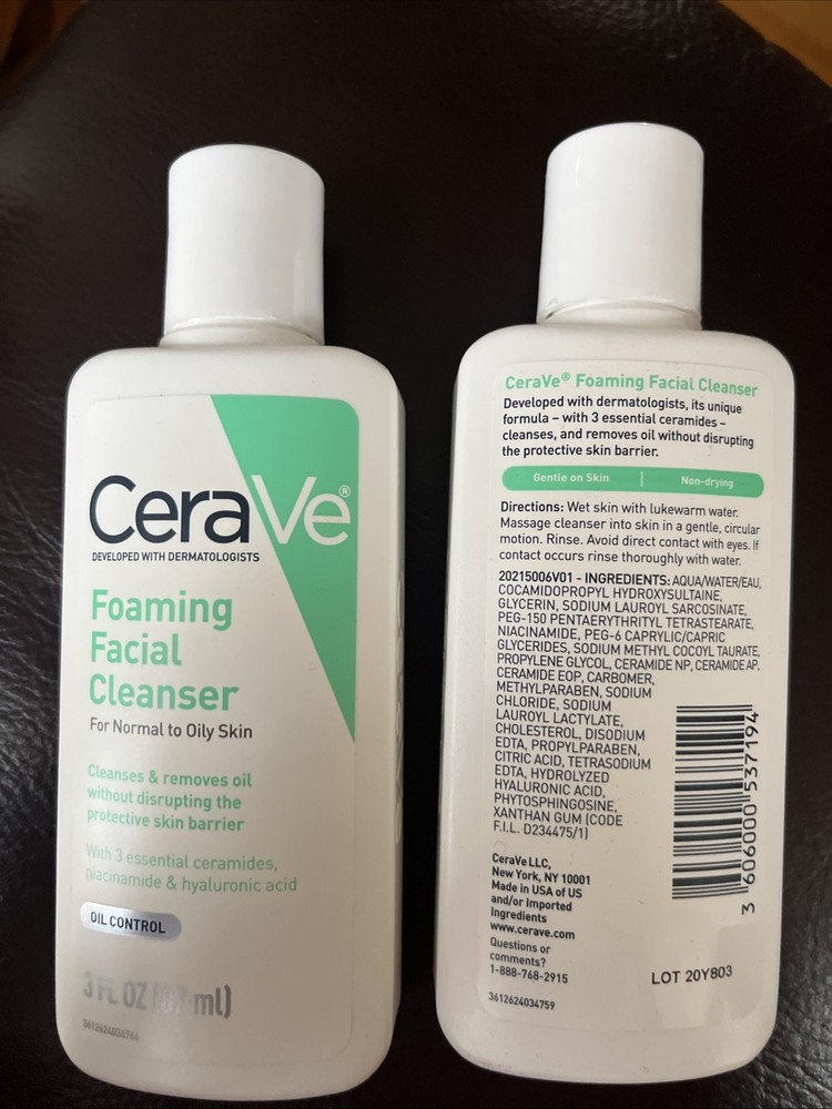 CeraVe Foaming Facial Cleanser 3 fl oz Twin Pack Brand New