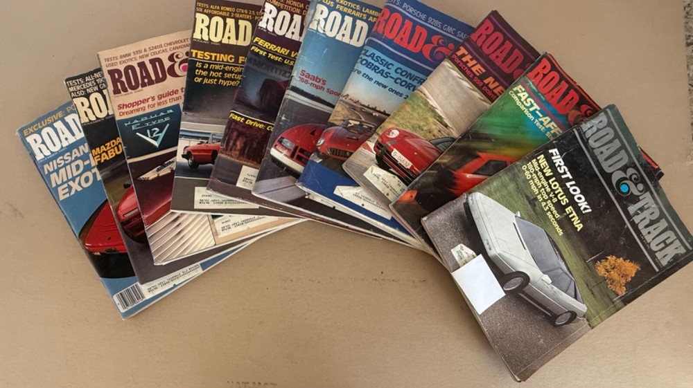 1985 Road & Track Magazine Lot of 10 Issues (No September & July)