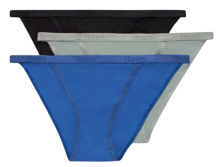 HANES Originals Women’s 3-Pack SuperSoft String Bikini Underwear Panty Size XL