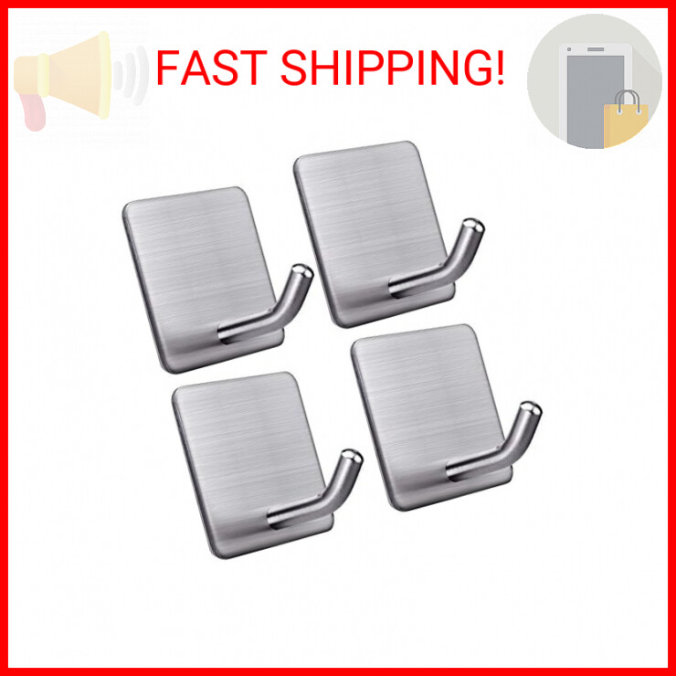 FOTYRIG Heavy Duty Adhesive Towel Hooks Stick on Towel Hanger Wall Holder Waterp