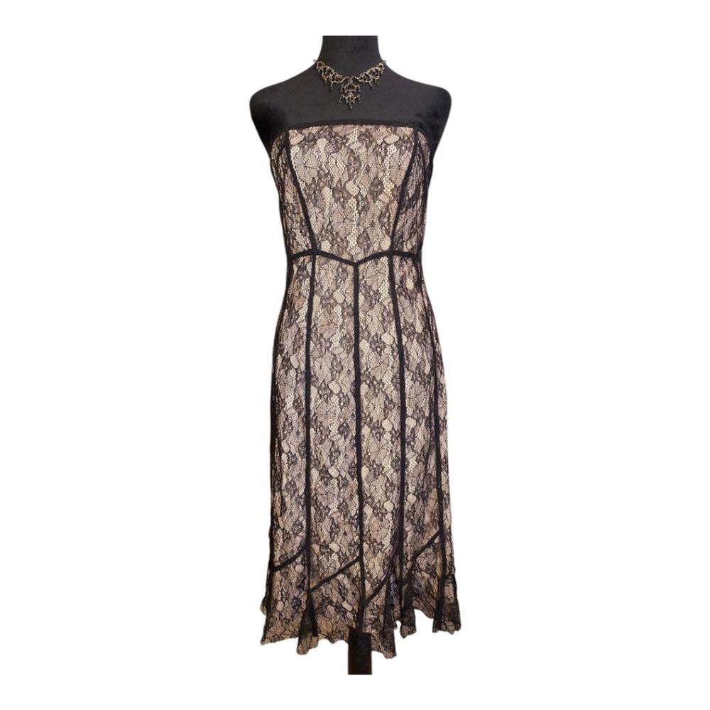 NWOT Kimchi Blue Strapless Lace Midi Dress Size 8