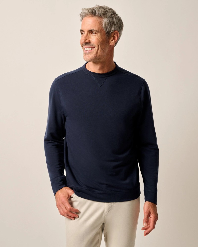 johnnie-O Reilly Dri-Release Crewneck Sweatshirt Navy Size XXL