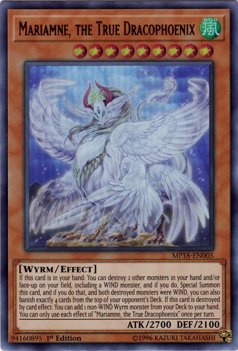 1x Mariamne the True Dracophoenix MP18-EN005 Ultra Rare 1st Ed Near Mint