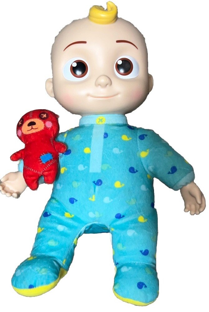 JJ Cocomelon Doll Bedtime Plush Musical Singing Toy Red Teddy Bear 13