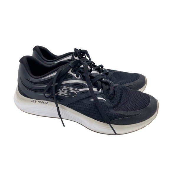 Skechers Women's Skyline Aglow Memory Foam Sneakers Black Lace Up 13041 Size 10