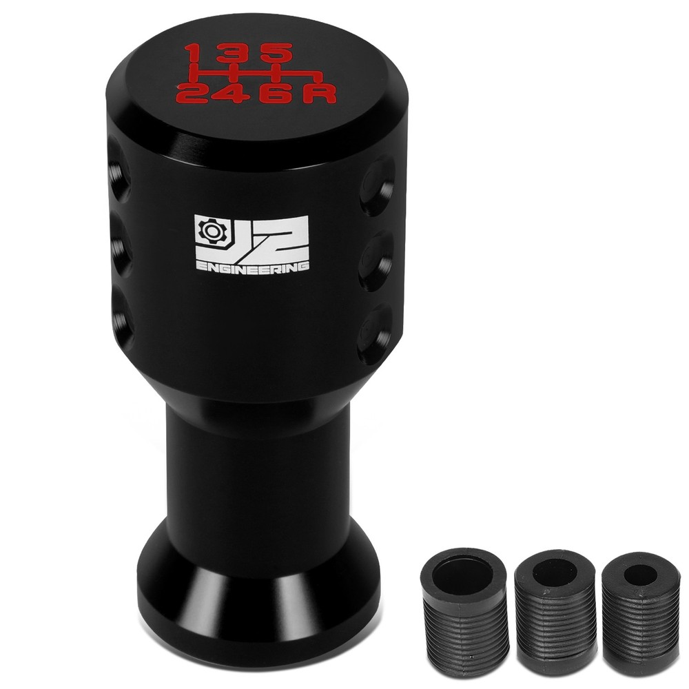 Universal Black Aluminum Goblet Shift Knob w/ Thread Adapters
