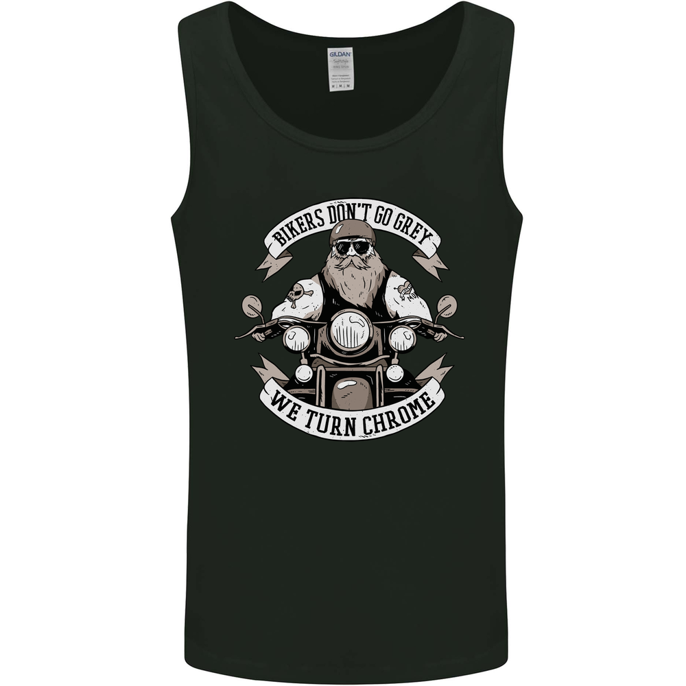 Bikers Dont Go Grey Motorbike Motorcycle Mens Vest Tank Top