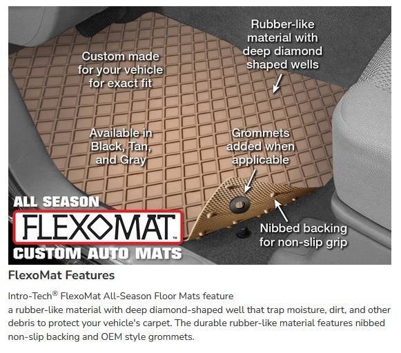 Custom 2-Row Flexomat Rubber Floor Mats for SUBARU – USA-Made-image
