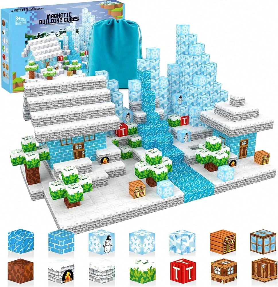 108pcs Magnetic STEM Building Blocks for Kids Ages 3-12 - Sensory Learning Toy