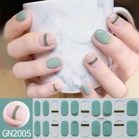 20 Soft Glossy Gel Nail Wraps Easy Fun Application Strips