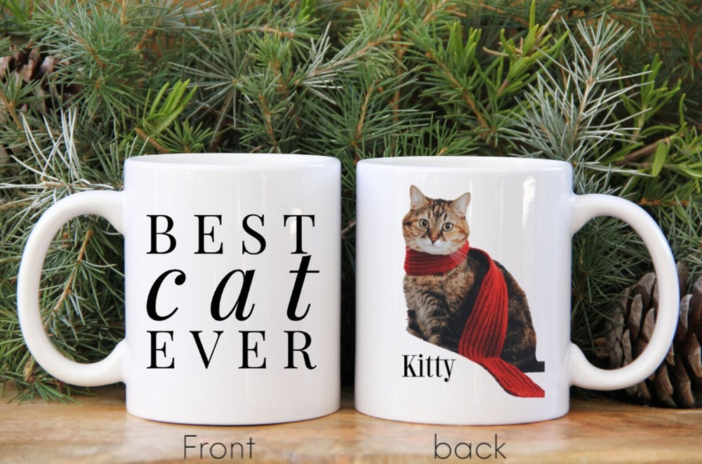Best Cat Ever Personalized Photo Mug Custom Name Cat Mug Custom Pet Gift Cat