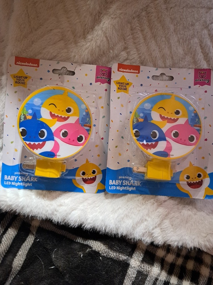 Two Pinkfong Baby Shark Nightlights