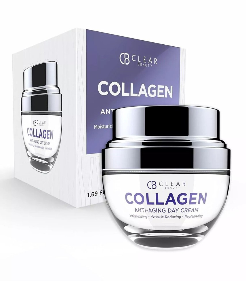 Clair Beauty Collagen Anti-Aging Moisturizing Day Cream 1.69 fl oz / 50 ml  NEW