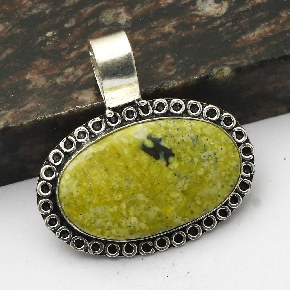 Australian Green Opal Gemstone Handmade Pendant Jewelry Christmas Gift  AP-15885