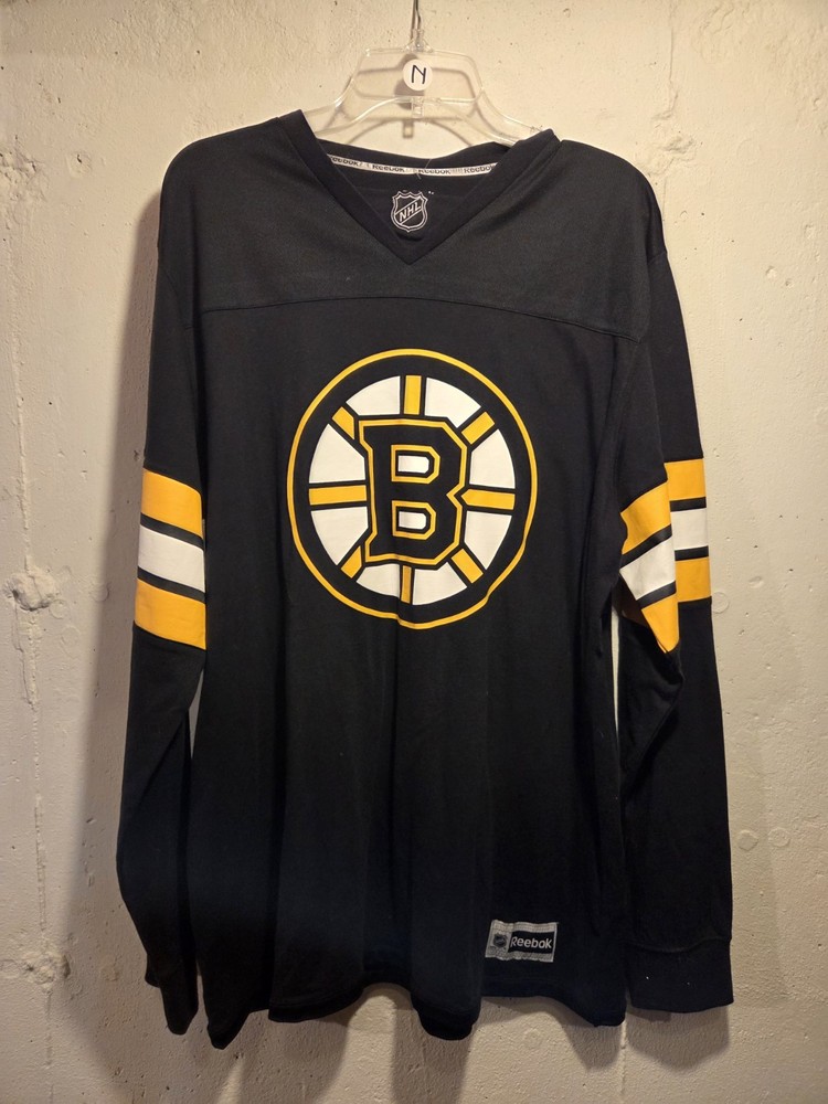 Rebook Mens Bruins  Hockey Long Sleeve  Shirt Size XL