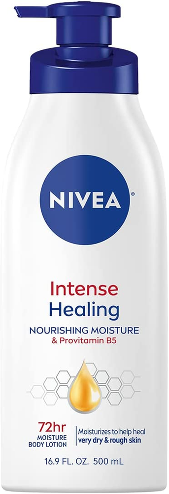 NIVEA Intense Healing Body Lotion for Dry Skin, 72-Hour Moisturizing Lotion with