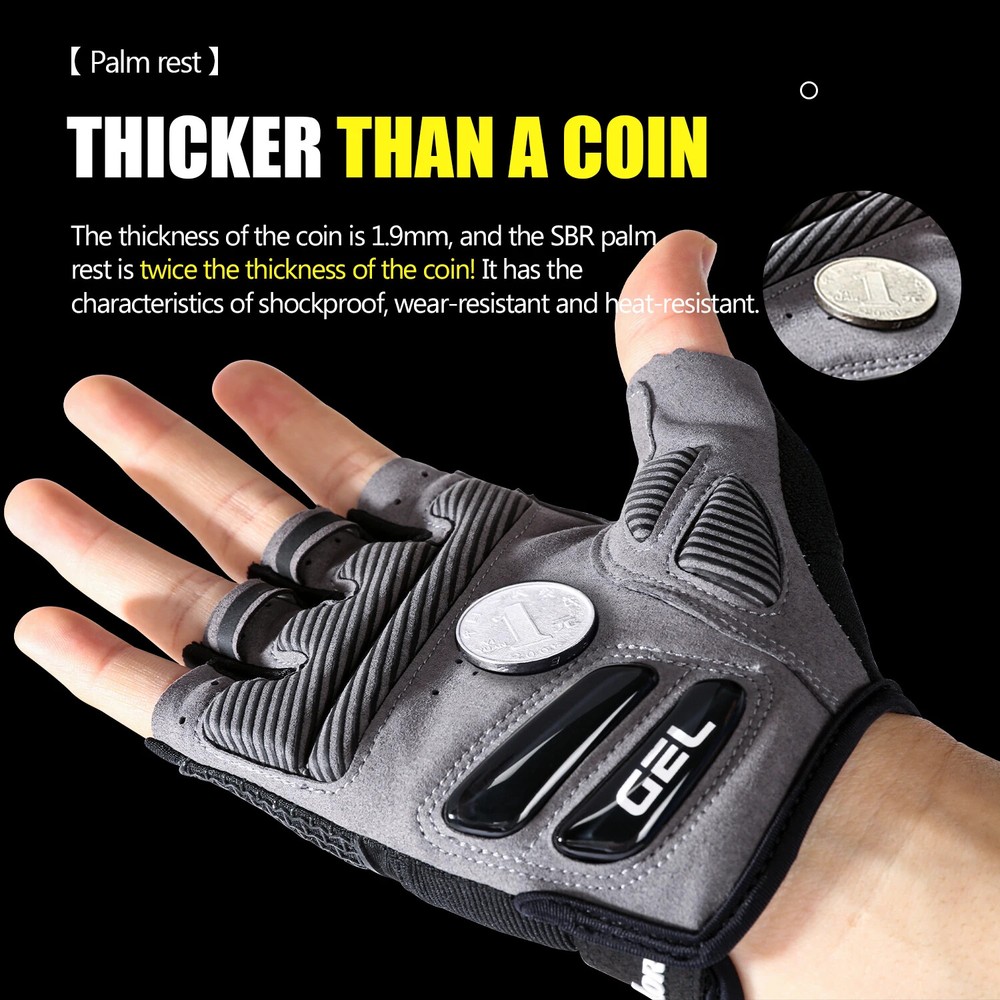 Summer Half-Finger MTB Cycling Gloves Liquid Silicone Shock-Absorbing Breathable