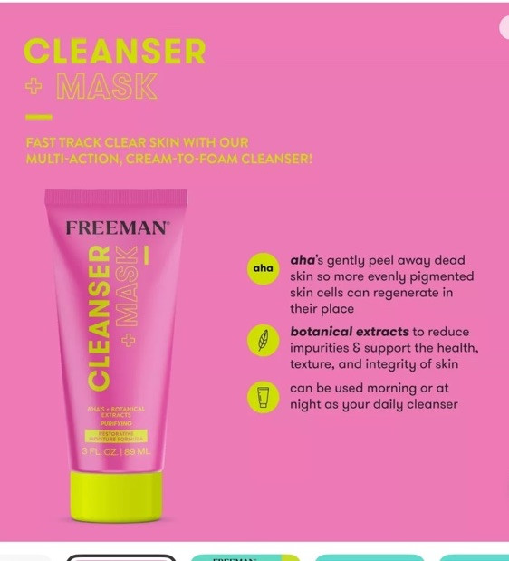 Moisturizing Purifying Cream-to-Foam Cleanser Mask 2-in-1 Face Wash