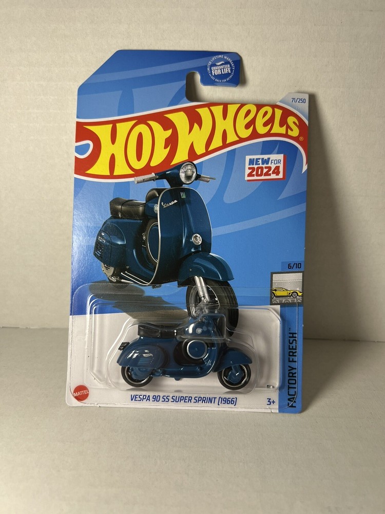 Hot Wheels Vespa 90 SS Super Sprint 1966 Blue #71/250 - 2024 Factory Fresh